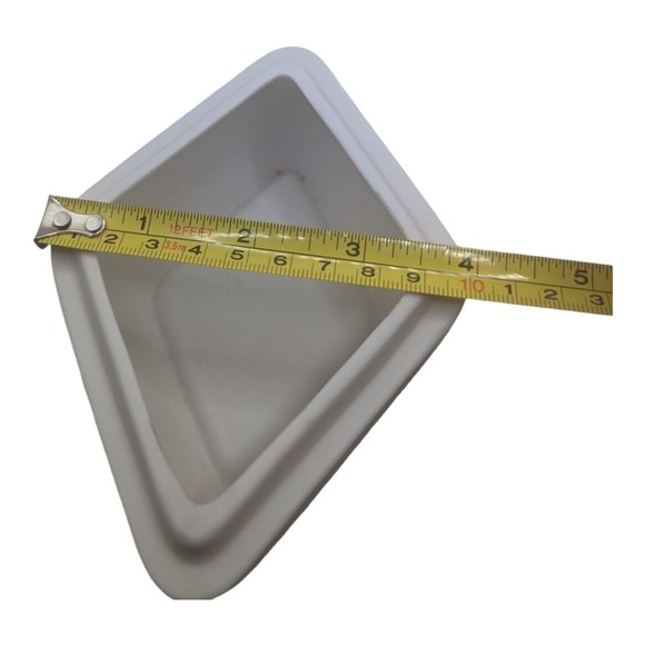 Vintage Bisque Trinket Box  Flowers Gold Trim Roses Gold Trim Diamond Shape - Picture 8 of 8